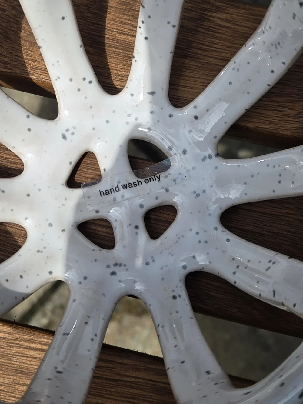 Speckled White Ceramic Decorative Bowl